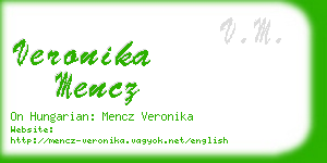 veronika mencz business card